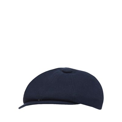 Blue baker boy hat with linen